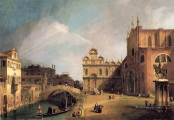 Canaletto Werke - Santi Giovanni e Paolo und der Scuola di San Marco 1726 Canaletto